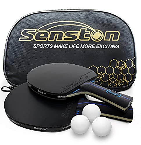 Senston Tischtennis Schläger Set, Profi 2 Tischtennisschläger und 3 Tischtennis-Bälle, Ideal für 2 Spieler Senston Tischtennis Schläger Set, Profi 2 Tischtennisschläger und 3 Tischtennis-Bälle, Ideal für 2 Spieler von Senston