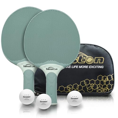 Senston Tischtennisschlägerset, professionelles Tischtennis-Paddel-Set für 2 Spieler, Ping-Pong-Paddel aus Verbundgummi, Spiele im Innen- oder Außenbereich. Senston Tischtennisschlägerset, professionelles Tischtennis-Paddel-Set für 2 Spieler, Ping-Pong-Paddel aus Verbundgummi, Spiele im Innen- oder Außenbereich. von Senston