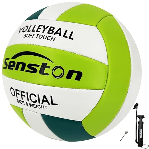 Senston Volleyball Size 5 mit Pumpe, Outdoor Beach Volleyball, grüne Minze Senston Volleyball Size 5 mit Pumpe, Outdoor Beach Volleyball, grüne Minze von Senston
