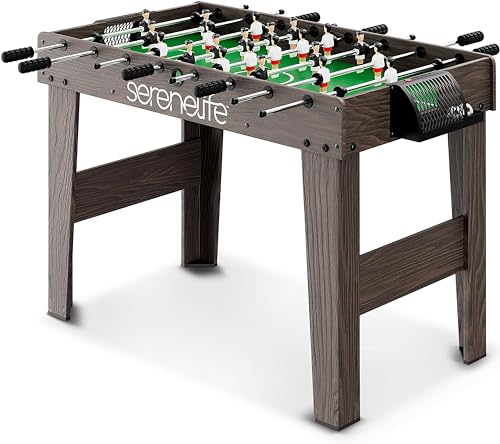 Serenelife Tischkicker Kinder & Erwachsene – Kickertisch mit gewichteten Kickers – Tischfussball für Kicker mit 4 Kickerbälle – Kickertisch Kinder ab 12 Jahren – robuster Tischfußball mit Stahlstangen Serenelife Tischkicker Kinder & Erwachsene – Kickertisch mit gewichteten Kickers – Tischfussball für Kicker mit 4 Kickerbälle – Kickertisch Kinder ab 12 Jahren – robuster Tischfußball mit Stahlstangen von SereneLife
