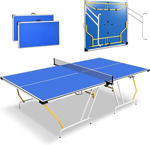 SereneLife Tischtennisplatte, Tischtennistisch, Tischtennisplatte Indoor & Outdoor- Klappbar, Ping Pong Table, 1.8x0.9m/2.7x 1.5m- Ping Pong Tisch, Inklusive- Tischtennisnetz, Clip & Pfosten, Tragbar SereneLife Tischtennisplatte, Tischtennistisch, Tischtennisplatte Indoor & Outdoor- Klappbar, Ping Pong Table, 1.8x0.9m/2.7x 1.5m- Ping Pong Tisch, Inklusive- Tischtennisnetz, Clip & Pfosten, Tragbar von SereneLife