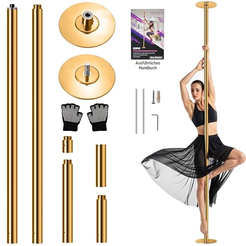 SereneLife Pole Dance Stange – Höhenverstellbar 204-274cm, Statisch & Rotierend, Perfekt für Indoor Poledance, Turnstange & Fitness, Robuster Stahl, Anti-Korrosion, 280kg, Einfache Montage für Zuhause SereneLife Pole Dance Stange – Höhenverstellbar 204-274cm, Statisch & Rotierend, Perfekt für Indoor Poledance, Turnstange & Fitness, Robuster Stahl, Anti-Korrosion, 280kg, Einfache Montage für Zuhause von SereneLife
