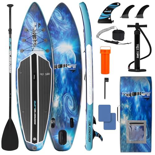SereneLife Stand Up Paddle Board Aufblasbar - Rutschfestes SUP Paddle Board Paddel, Pumpe, Leine und Zubehör - Lustiges Wasser aufblasbares Paddelboard für Erwachsene und Jugendliche mit breitem SereneLife Stand Up Paddle Board Aufblasbar - Rutschfestes SUP Paddle Board Paddel, Pumpe, Leine und Zubehör - Lustiges Wasser aufblasbares Paddelboard für Erwachsene und Jugendliche mit breitem von SereneLife