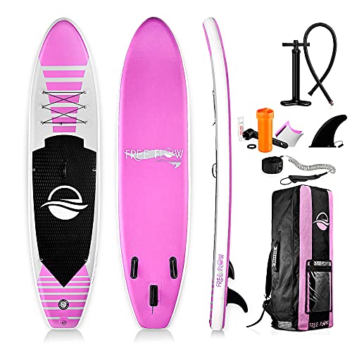 SereneLife Stand Up Paddling Board Set, SUP Board Komplettes Zubehör, Stand Up Paddle Board für Kinder & Erwachsene, Surfbrett & Tragetasche, Paddle Set Anti-Rutsch mit Pumpe, Auflasbares Paddelbrett von SereneLife