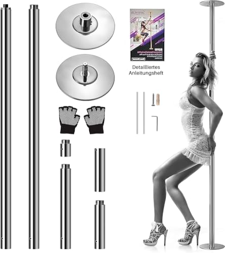 SereneLife Pole Dance Stange – Höhenverstellbar 204-274cm, Statisch & Rotierend, Perfekt für Indoor Poledance, Turnstange & Fitness, Robuster Stahl, Anti-Korrosion, 280kg, Einfache Montage für Zuhause SereneLife Pole Dance Stange – Höhenverstellbar 204-274cm, Statisch & Rotierend, Perfekt für Indoor Poledance, Turnstange & Fitness, Robuster Stahl, Anti-Korrosion, 280kg, Einfache Montage für Zuhause von SereneLife