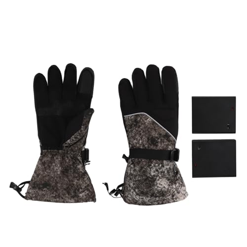 1 Paar beheizte Handschuhe, batteriebetrieben, Touchscreen, 3 elektrische Handschuhe mit einstellbarer Temperatur für Ski-Radfahren von Serlium