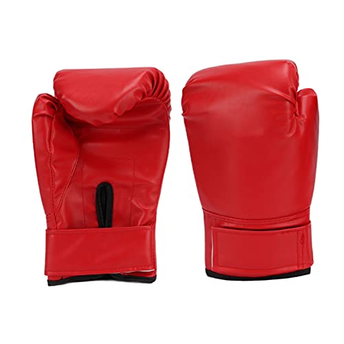 Serlium Boxhandschuhe 1 Paar Erwachsene Unisex Trainingsboxhandschuhe Free Fight Sanda Muay Thai Boxhandschuhe Für Männer Frauen 10oz(Rot) von Serlium