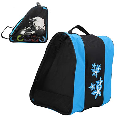 Serlium Schlittschuhtasche, 3-lagige Schlittschuhtasche Nylon Rollschuhtasche für Kinder & Erwachsene Rollschuh(Blau) von Serlium