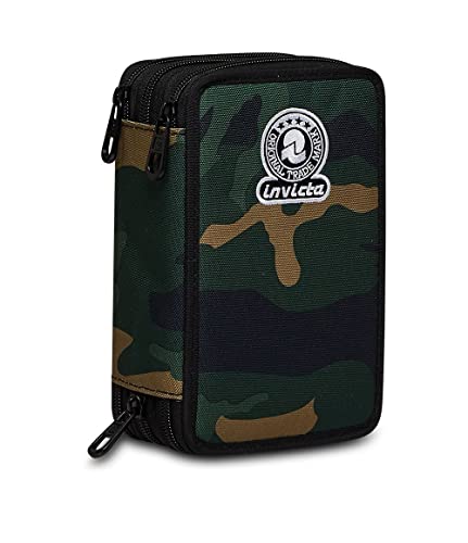 Invicta Federmäppchen, Mäppchen, mehrfarbig, Federtasche für Schreibwaren, Etui mit Stiften, Kugelschreiber, & mehr, 3 Fächer, Mädchen & Jungen, Schule - Grundschule, XXL, braun/grün Invicta Federmäppchen, Mäppchen, mehrfarbig, Federtasche für Schreibwaren, Etui mit Stiften, Kugelschreiber, & mehr, 3 Fächer, Mädchen & Jungen, Schule - Grundschule, XXL, braun/grün von Invicta