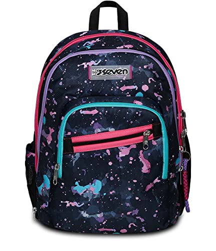 Seven Advanced Detach Schulrucksack – Fluo String Girl – Violett – Doppelfach – Trinkflaschentasche, 2 Rucksäcke in 1 mit abnehmbarem Frontfach, SONSTIGES, 31 x 43 x 22 cm, schule Seven Advanced Detach Schulrucksack – Fluo String Girl – Violett – Doppelfach – Trinkflaschentasche, 2 Rucksäcke in 1 mit abnehmbarem Frontfach, SONSTIGES, 31 x 43 x 22 cm, schule von Seven
