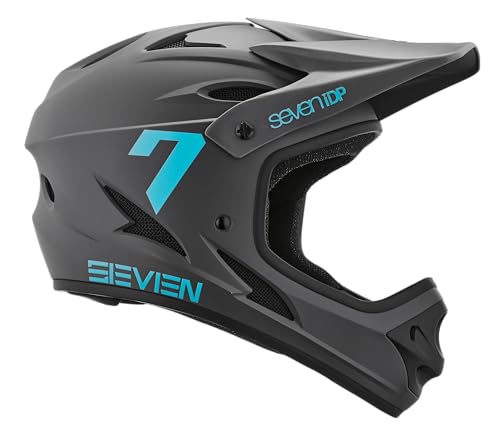 7 iDP M1 MTB Mountainbike Integralhelm leicht belüftet Fahrradhelm (Matt-Dunkelgrau, L) von Seven iDP