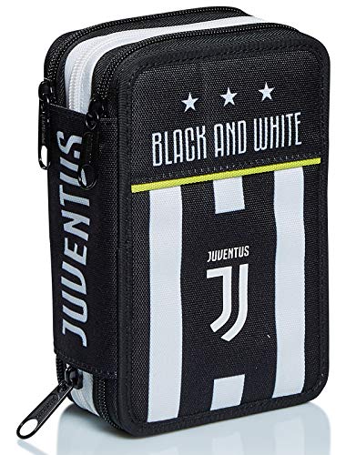 Seven Juventus Schutzhülle mit 3 Fächern, Best Match, schwarz und weiß, mit Stiften, Bleistiften, Farben und mehr Seven Juventus Schutzhülle mit 3 Fächern, Best Match, schwarz und weiß, mit Stiften, Bleistiften, Farben und mehr von Seven