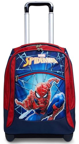 Seven Trolley Spiderman, 2 in 1, Schulranzen mit Rollen, Rucksack mit Trolleyfunktion für Kinder, ab 1. Klasse, für Schule, Reisen, Mädchen&Jungen; rot/schwarz; Superheroes Seven Trolley Spiderman, 2 in 1, Schulranzen mit Rollen, Rucksack mit Trolleyfunktion für Kinder, ab 1. Klasse, für Schule, Reisen, Mädchen&Jungen; rot/schwarz; Superheroes von Seven