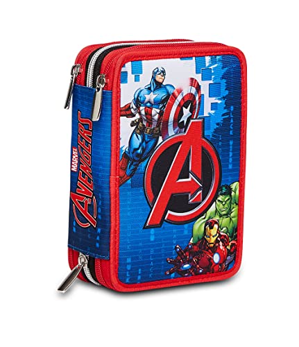 Seven Federmäppchen, Mäppchen, mehrfarbig, Federtasche für Schreibwaren, Etui mit Stiften, Kugelschreiber, & mehr, 3 Fächer, Mädchen & Jungen, Schule - Grundschule, XXL, THE AVENGERS Seven Federmäppchen, Mäppchen, mehrfarbig, Federtasche für Schreibwaren, Etui mit Stiften, Kugelschreiber, & mehr, 3 Fächer, Mädchen & Jungen, Schule - Grundschule, XXL, THE AVENGERS von Seven