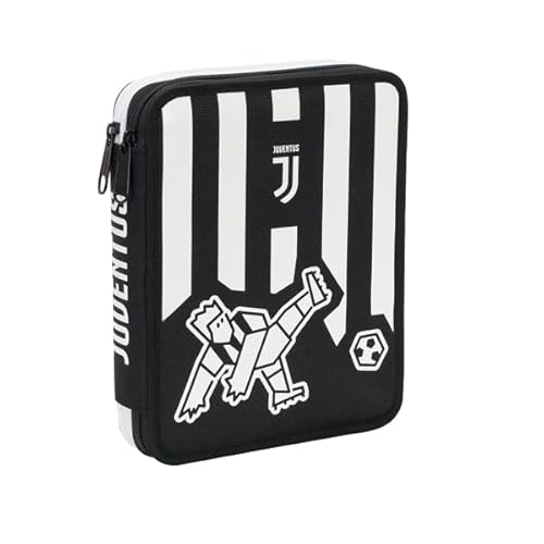 JUVENTUS Maxi-Federmäppchen, Striker, Weiß, Schwarz, mit Stiften, Bleistiften und Farben, Grund- und Mittelschulen, Schulzubehör, Schwarz , Taglia Unica, Modern JUVENTUS Maxi-Federmäppchen, Striker, Weiß, Schwarz, mit Stiften, Bleistiften und Farben, Grund- und Mittelschulen, Schulzubehör, Schwarz , Taglia Unica, Modern von Seven