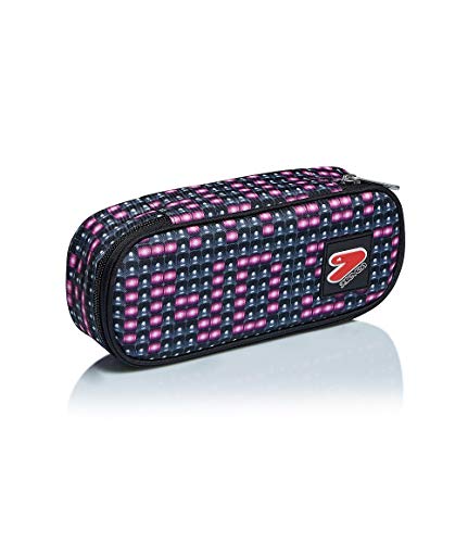 SEVEN Federmäppchen, Mäppchen, Federtasche für Schreibwaren, Mädchen&Jungen, Schule und Gymnasium, Teenager, schwarz/rosa gepunktet, LEDWALL SEVEN Federmäppchen, Mäppchen, Federtasche für Schreibwaren, Mädchen&Jungen, Schule und Gymnasium, Teenager, schwarz/rosa gepunktet, LEDWALL von Seven