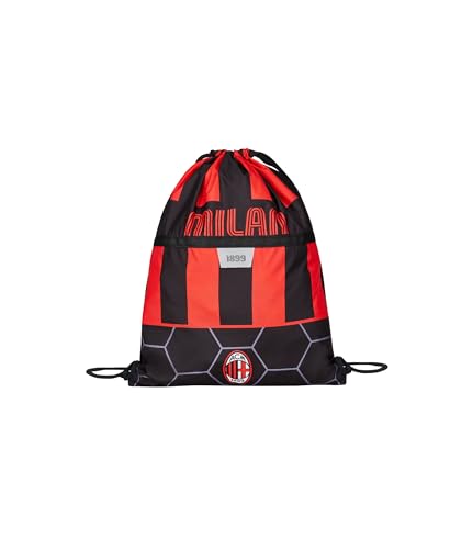 Seven AC Milan Fußball Rucksack - Path of Victory, Schwarz - Kordelzug, 37 x 47 cm Seven AC Milan Fußball Rucksack - Path of Victory, Schwarz - Kordelzug, 37 x 47 cm von Seven