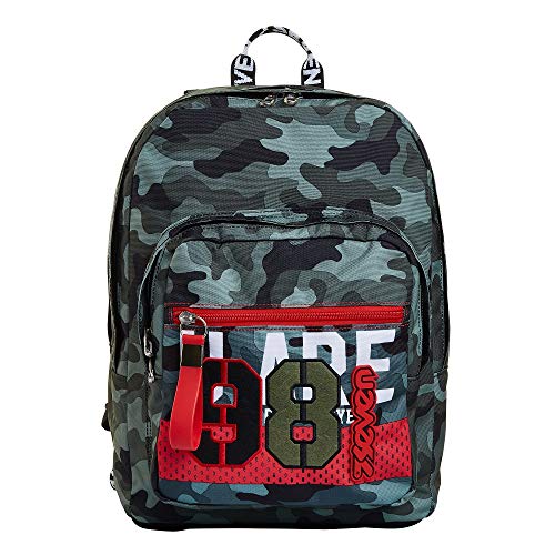 Seven Rucksack, Backpack für Schule, Uni & Freizeit, Geräumige Schultasche für Teenager, Mädchen und Jungen, mit Trinkflaschenfach, mehrfarbig, italienisches Design, EXTRA FIT CREW Seven Rucksack, Backpack für Schule, Uni & Freizeit, Geräumige Schultasche für Teenager, Mädchen und Jungen, mit Trinkflaschenfach, mehrfarbig, italienisches Design, EXTRA FIT CREW von Seven
