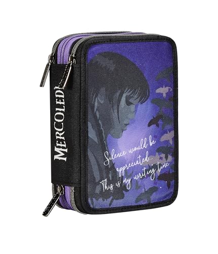 SEVEN Federmäppchen für die Schule mit 3 Fächern, Mittwoch Be The Strange You Want to Be, Violett – Federmäppchen mit Mehreren Fächern mit Bleistiften, Stiften und Farben, Zubehör Rucksack, SEVEN Federmäppchen für die Schule mit 3 Fächern, Mittwoch Be The Strange You Want to Be, Violett – Federmäppchen mit Mehreren Fächern mit Bleistiften, Stiften und Farben, Zubehör Rucksack, von Seven