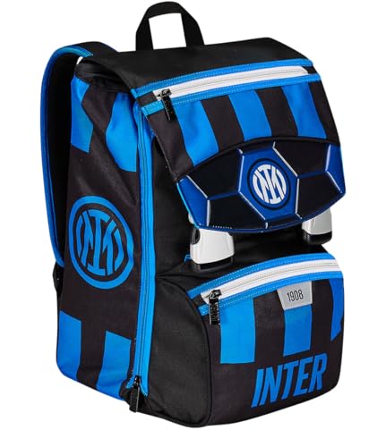 SEVEN Schulrucksack, erweiterbar F.C. Inter Fußball – bis zum Victoria – Schwarz Blau – Doppelter Rucksack mit Reißverschluss und Fach für Trinkflasche, Kinderrucksack SEVEN Schulrucksack, erweiterbar F.C. Inter Fußball – bis zum Victoria – Schwarz Blau – Doppelter Rucksack mit Reißverschluss und Fach für Trinkflasche, Kinderrucksack von Seven