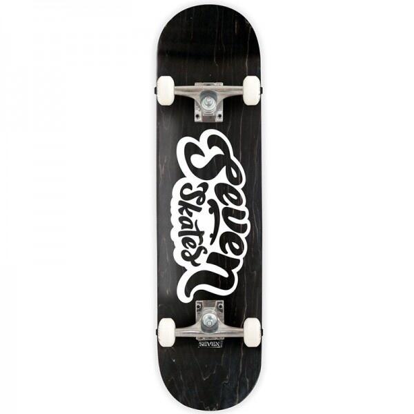 Seven Basic Logo Holzkohle-Skateboard 7.8 von Seven