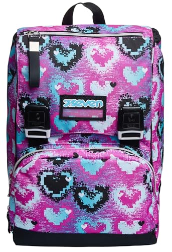Seven Faltbarer Rucksack, Glossy Girl, Rosa, Doppelfach, Schule & Reisen Seven Faltbarer Rucksack, Glossy Girl, Rosa, Doppelfach, Schule & Reisen von Seven
