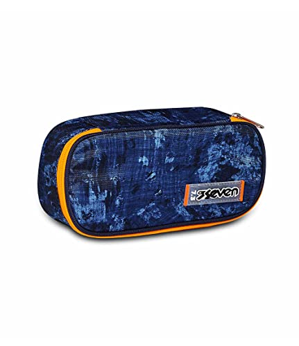 Seven Federmäppchen, Mäppchen, mehrfarbig, nachhaltiges Gewebe, Federtasche für Schreibwaren, mit Stundenplan und elastischen Bändern, für Mädchen & Jungen, Schule&Grundschule, DEEPLY INDIGO Seven Federmäppchen, Mäppchen, mehrfarbig, nachhaltiges Gewebe, Federtasche für Schreibwaren, mit Stundenplan und elastischen Bändern, für Mädchen & Jungen, Schule&Grundschule, DEEPLY INDIGO von Seven
