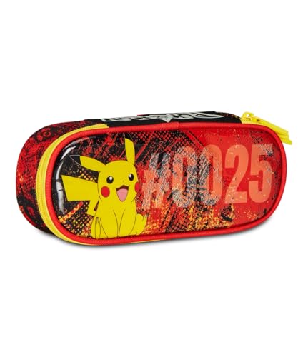 SEVEN Federmäppchen Schule Round Plus – Pokemon – Pikachu – Gelb Rot – Federmäppchen für die Schule mit einem Reißverschluss mit Innenorganizer, elastische Schlaufen – Zubehör für Schulrucksack – SEVEN Federmäppchen Schule Round Plus – Pokemon – Pikachu – Gelb Rot – Federmäppchen für die Schule mit einem Reißverschluss mit Innenorganizer, elastische Schlaufen – Zubehör für Schulrucksack – von Seven