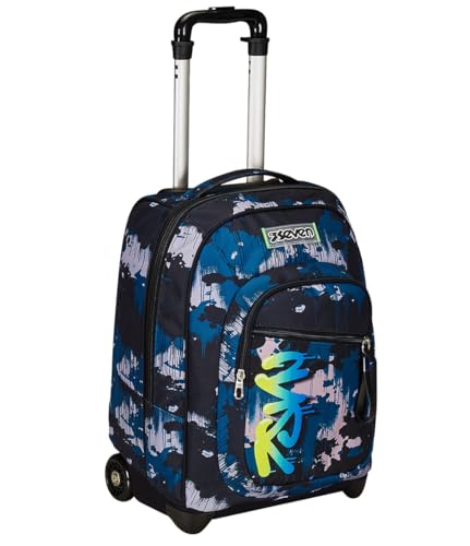 Seven Fester Trolley, GreenScreen, Blau, 2 in 1, Doppelnutzung, Trolley und Rucksack, Schulrucksack für Reisen, Kinder Jungen, blau, Taglia unica, schulisch Seven Fester Trolley, GreenScreen, Blau, 2 in 1, Doppelnutzung, Trolley und Rucksack, Schulrucksack für Reisen, Kinder Jungen, blau, Taglia unica, schulisch von Seven