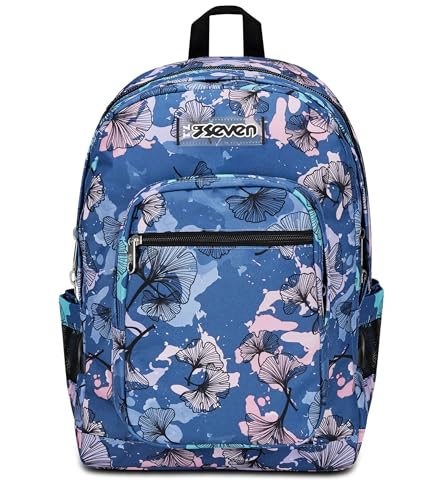 Seven Freethink Schulrucksack, Violett Blau, Girl, Doppelfach mit USB-Unterstützung, Laptop- oder Tablet-Tasche und Trinkflasche, mittlerer und höherer Rucksack, Mädchen, Mehrfarbig, Taglia Unica, Seven Freethink Schulrucksack, Violett Blau, Girl, Doppelfach mit USB-Unterstützung, Laptop- oder Tablet-Tasche und Trinkflasche, mittlerer und höherer Rucksack, Mädchen, Mehrfarbig, Taglia Unica, von Seven