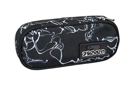 Seven Icoolpack Stifteköcher für die Schule, rund, Schwarz, oval, mit Innentasche und elastischen Stifthaltern, Zubehör Rucksack, Grundschule, Mittel, Oben, Jungen, Mädchen, Schwarz, Taglia Unica, Seven Icoolpack Stifteköcher für die Schule, rund, Schwarz, oval, mit Innentasche und elastischen Stifthaltern, Zubehör Rucksack, Grundschule, Mittel, Oben, Jungen, Mädchen, Schwarz, Taglia Unica, von Seven