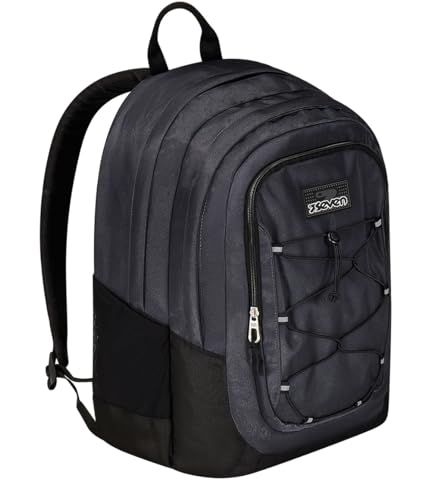 Seven Imovepack Rucksack mit Doppelfach, grau, mit Trinkflaschenhalter, Schule und Reisen, mittlere und obere Fächer, Kinder und Jugendliche, grau, Taglia unica, schulisch Seven Imovepack Rucksack mit Doppelfach, grau, mit Trinkflaschenhalter, Schule und Reisen, mittlere und obere Fächer, Kinder und Jugendliche, grau, Taglia unica, schulisch von Seven