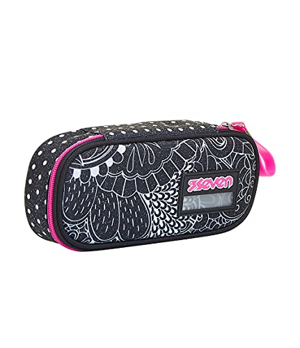 Seven Mäppchen, Federtasche für Schreibwaren, Etui für Stiften, Kugelschreiber, Kinder, Mädchen & Jungen, Grundschule, schwarz/rosa Seven Mäppchen, Federtasche für Schreibwaren, Etui für Stiften, Kugelschreiber, Kinder, Mädchen & Jungen, Grundschule, schwarz/rosa von Seven
