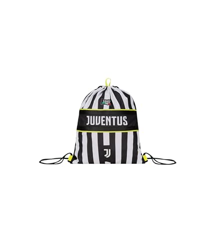 Seven - Rucksack - F.C. Juventus Fußball - Win The Rule, schwarz weiß - Rucksack mit Kordelzug - Easy Bag Sport - Rucksack für Kinder, Schwarz, Rucksack von Seven