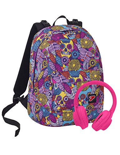 Seven Rucksack The Double Skull, Canvas, Fuchsia von Seven