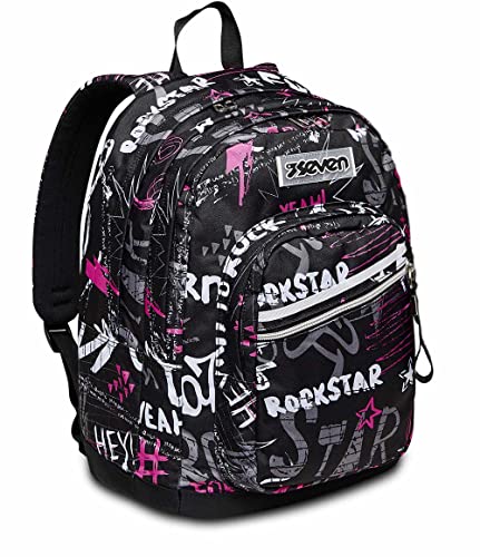 Seven Rucksack NEW FIT STREETPAINT GIRL Backpack für Schule & Freizeit, Geräumige Schultasche für Teenager, Mädchen und Jungen, mit Trinkflaschenfach, mehrfarbig, italienisches Design Seven Rucksack NEW FIT STREETPAINT GIRL Backpack für Schule & Freizeit, Geräumige Schultasche für Teenager, Mädchen und Jungen, mit Trinkflaschenfach, mehrfarbig, italienisches Design von Seven