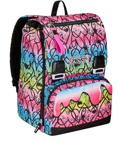 Seven Rucksack mit doppeltem erweiterbarem Fach, JumpLove, Rosa, große Kapazität, vorgeformter Rücken, Kinder und Jugendliche, Schule & Reisen, Rosa, Taglia unica, schulisch Seven Rucksack mit doppeltem erweiterbarem Fach, JumpLove, Rosa, große Kapazität, vorgeformter Rücken, Kinder und Jugendliche, Schule & Reisen, Rosa, Taglia unica, schulisch von Seven