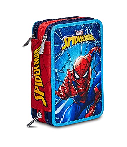 Seven Federmäppchen, Mäppchen, mehrfarbig, nachhaltiges Gewebe, Federtasche für Schreibwaren, mit Stiften, Kugelschreiber & mehr, 3 Fächer, Mädchen & Jungen, Schule&Grundschule, XXL SPIDERMAN MARVEL Seven Federmäppchen, Mäppchen, mehrfarbig, nachhaltiges Gewebe, Federtasche für Schreibwaren, mit Stiften, Kugelschreiber & mehr, 3 Fächer, Mädchen & Jungen, Schule&Grundschule, XXL SPIDERMAN MARVEL von Seven