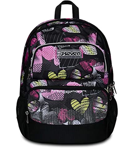 Seven Schulrucksack Advanced Pockets – Dye On, Rot – Rucksack mit zwei Fächern – Trinkflaschentasche, PC-Tasche, mehrere Taschen – Maxi-Kapazität, Ibis Rose, 31 x 43 x 24 cm, Rucksack Backpacks Seven Schulrucksack Advanced Pockets – Dye On, Rot – Rucksack mit zwei Fächern – Trinkflaschentasche, PC-Tasche, mehrere Taschen – Maxi-Kapazität, Ibis Rose, 31 x 43 x 24 cm, Rucksack Backpacks von Seven