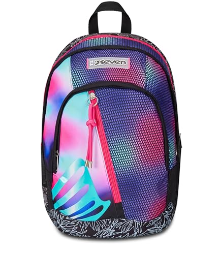 Seven Schulrucksack Dual, Rosa und Lila, Shadefull Girl, Doppelter Rucksack mit Tasche für PC oder Tablet, Getränkehalter und Organizer, Rucksack für mittlere und höhere Schulen, Mädchen, Rosa, Taglia Seven Schulrucksack Dual, Rosa und Lila, Shadefull Girl, Doppelter Rucksack mit Tasche für PC oder Tablet, Getränkehalter und Organizer, Rucksack für mittlere und höhere Schulen, Mädchen, Rosa, Taglia von Seven