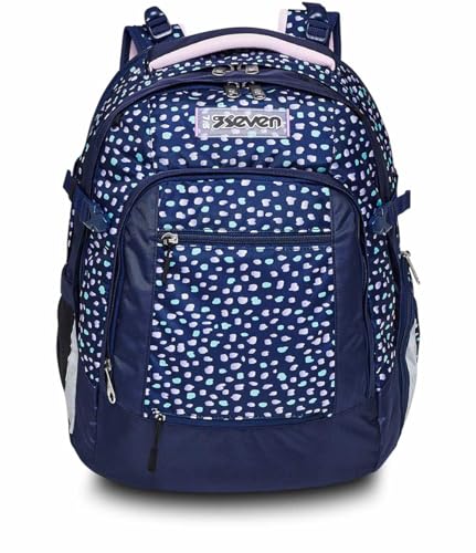 SEVEN Schulrucksack: ergonomisch & erweiterbar, mit mehreren Fächern, Schulranzen für Mädchen&Jungen; nachhaltiges Gewebe, mit Höhenverstellungssystem, Gymnasium & Schule, UPDOWN TWICE CHARMING PATCH SEVEN Schulrucksack: ergonomisch & erweiterbar, mit mehreren Fächern, Schulranzen für Mädchen&Jungen; nachhaltiges Gewebe, mit Höhenverstellungssystem, Gymnasium & Schule, UPDOWN TWICE CHARMING PATCH von Seven
