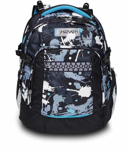 SEVEN Schulrucksack: ergonomisch & erweiterbar, mit mehreren Fächern, Schulranzen für Mädchen&Jungen; nachhaltiges Gewebe, mit Höhenverstellungssystem, Gymnasium & Schule, UPDOWN TWICE HUE STAINS SEVEN Schulrucksack: ergonomisch & erweiterbar, mit mehreren Fächern, Schulranzen für Mädchen&Jungen; nachhaltiges Gewebe, mit Höhenverstellungssystem, Gymnasium & Schule, UPDOWN TWICE HUE STAINS von Seven