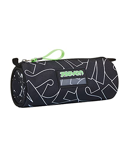 Seven Federmäppchen, Mäppchen, Federtasche für Schreibwaren, Mädchen&Jungen, Schule und Gymnasium, Teenager, schwarz, COOL TYPE Seven Federmäppchen, Mäppchen, Federtasche für Schreibwaren, Mädchen&Jungen, Schule und Gymnasium, Teenager, schwarz, COOL TYPE von Seven