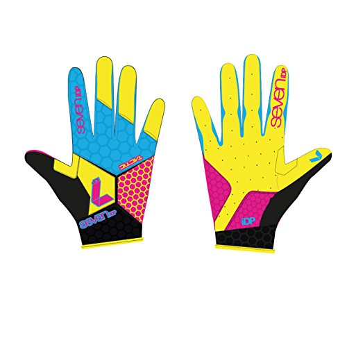 Seven Tactic Handschuhe Magenta/Gelb/Zyan/FR: Schwarz, Größe S): von Seven