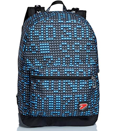 Seven Wende-Rucksack, aus nachhaltigem Stoff, Geräumige Schultasche für Teenager, Mädchen & Jungen, 2 wechselbare Muster, für Schule, Sport&Freizeit, Doubleface; mit Ledplatte, blau/schwarz, LEDWALL Seven Wende-Rucksack, aus nachhaltigem Stoff, Geräumige Schultasche für Teenager, Mädchen & Jungen, 2 wechselbare Muster, für Schule, Sport&Freizeit, Doubleface; mit Ledplatte, blau/schwarz, LEDWALL von Seven