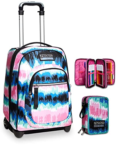 Seven TROLLEY SHADECOL GIRL, 2 in 1,Rucksack mit Trolleyfunktion für Kinder,Schule, Reisen, Federmäppchen, mehrfarbig, Federtasche für Schreibwaren,Kugelschreiber, &Mädchen & Jungen,Grundschule Seven TROLLEY SHADECOL GIRL, 2 in 1,Rucksack mit Trolleyfunktion für Kinder,Schule, Reisen, Federmäppchen, mehrfarbig, Federtasche für Schreibwaren,Kugelschreiber, &Mädchen & Jungen,Grundschule von Seven