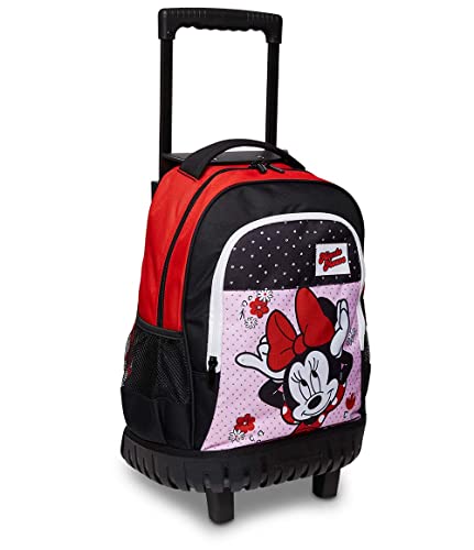 Trolley-Schule – MINNIE – Mehrfarbig – Zaino Doppio Scomparto – Tasca Porta Borraccia – Tasca Interna Attrezzata – Zaino Scuola, Zainetto Asilo, Trolley Asilo Bambina – Offizielles Disney von Seven