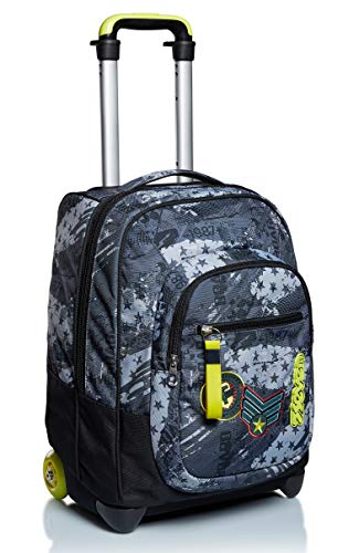 Seven TROLLEY, 2 in 1, Schulranzen mit Rollen, Rucksack mit Trolleyfunktion für Kinder, ab 1. Klasse, für Schule, Reisen, Mädchen&Jungen, mehrfarbig, FLY STARS Seven TROLLEY, 2 in 1, Schulranzen mit Rollen, Rucksack mit Trolleyfunktion für Kinder, ab 1. Klasse, für Schule, Reisen, Mädchen&Jungen, mehrfarbig, FLY STARS von Seven