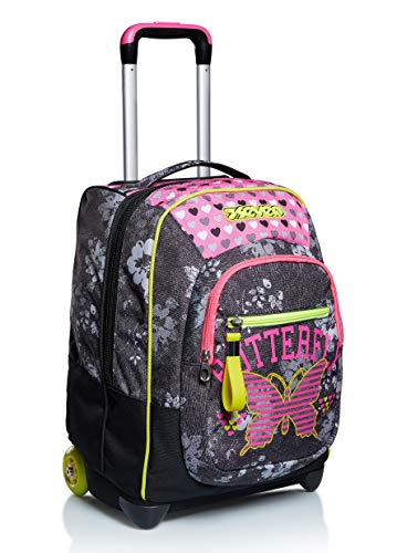 Seven TROLLEY, 2 in 1, Schulranzen mit Rollen, Rucksack mit Trolleyfunktion für Kinder, ab 1. Klasse, für Schule, Reisen, Mädchen&Jungen, pink/grau, FLYING DREAMS Seven TROLLEY, 2 in 1, Schulranzen mit Rollen, Rucksack mit Trolleyfunktion für Kinder, ab 1. Klasse, für Schule, Reisen, Mädchen&Jungen, pink/grau, FLYING DREAMS von Seven