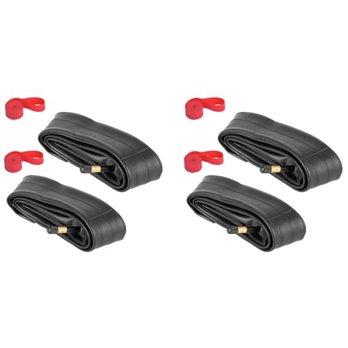 Sevenvtwo 4Pack 700X35-43C Fahrrad Innen mit 2 Felgen Streifen Schrader Ventil Gummi Fahrrad Reifen für 700C Rennrad von Sevenvtwo